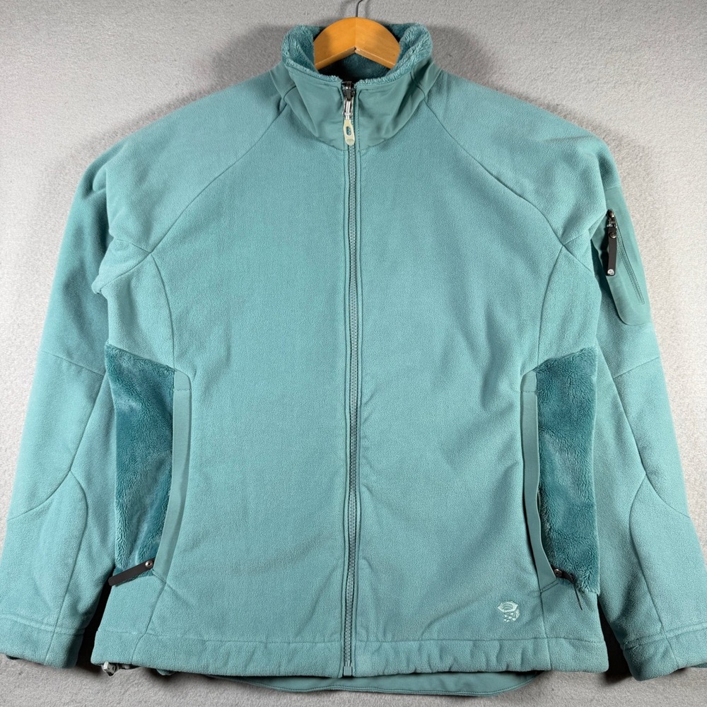 Mountain Hardwear Womens Teal Full Zip Fleece Jacket OL2426 Size L